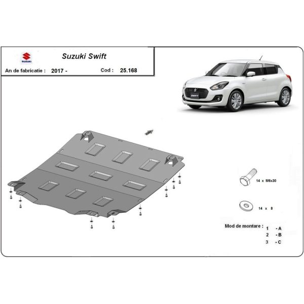 Steel Skid Plate Suzuki Swift 2017-2023