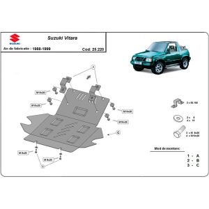 Steel Skid Plate Suzuki Vitara 1988-1999