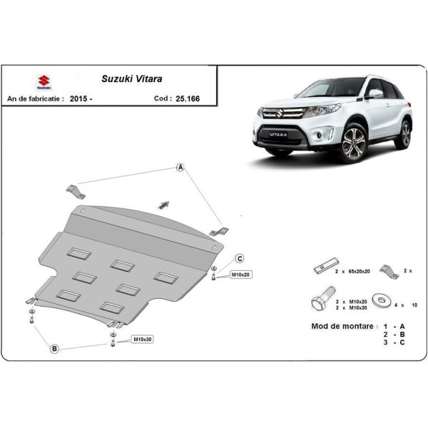 Steel Skid Plate Suzuki Vitara 2015-2023