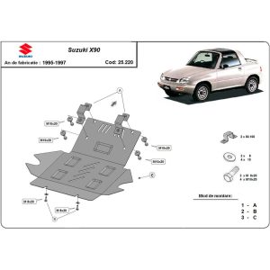 Steel Skid Plate Suzuki X-90 1988-1999