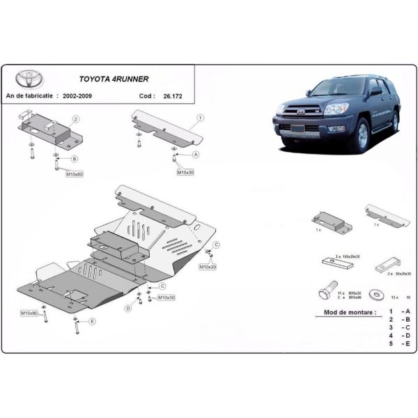 Steel Skid Plate Toyota 4Runner 2002-2009