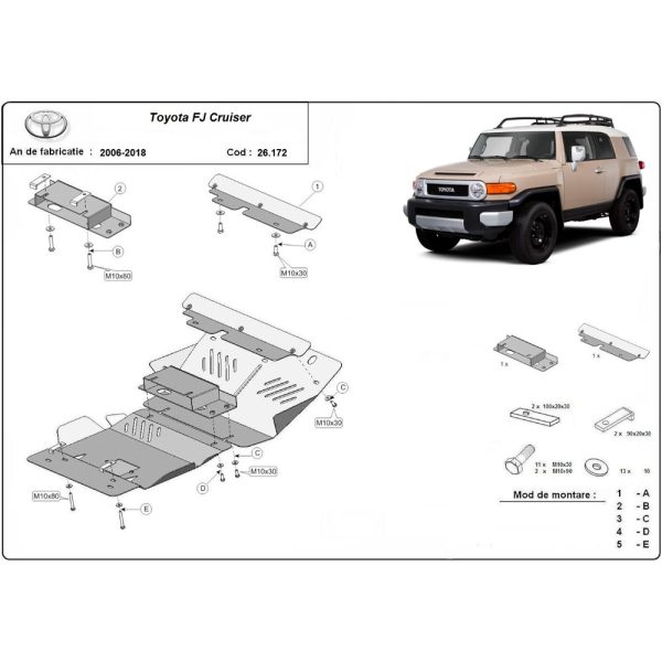 Steel Skid Plate Toyota FJ Cruiser 2006-2018