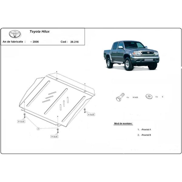 Steel Skid Plate Toyota Hilux 2000-2004