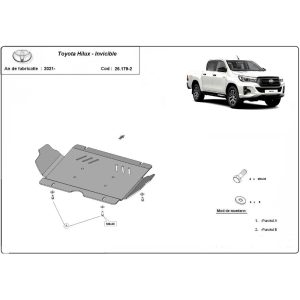 Steel Skid Plate Toyota Hilux Invincible 2021-2023