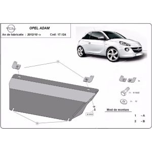 Steel Skid Plate Opel Adam 2012-2019