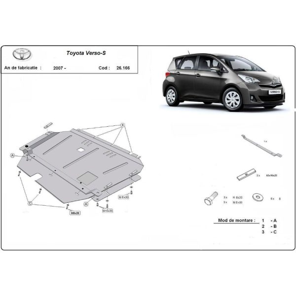 Steel Skid Plate Toyota Verso 2007-2018