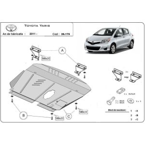 Steel Skid Plate Toyota Yaris 2011-2020