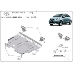 Steel Skid Plate Toyota Yaris Diesel 2005-2011