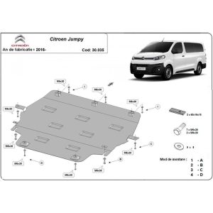 Steel Skid Plate Citroen Jumpy 2016-2023