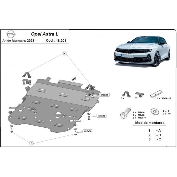 Steel Skid Plate Opel Astra L 2021-2023