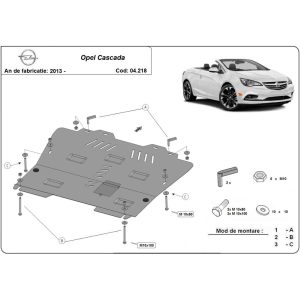 Steel Skid Plate Opel Cascada 2013-2019