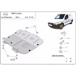 Steel Skid Plate Opel Combo 2000-2010