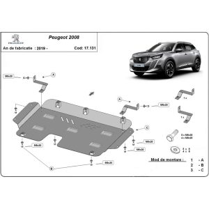 Steel Skid Plate Peugeot 2008 2019-2023