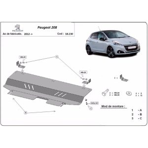 Steel Skid Plate Peugeot 208 2012-2019