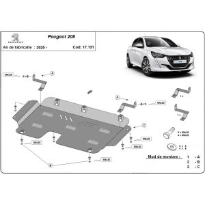 Steel Skid Plate Peugeot 208 2019-2023