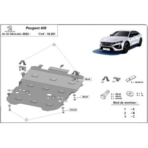 Steel Skid Plate Peugeot 408 2022-2023