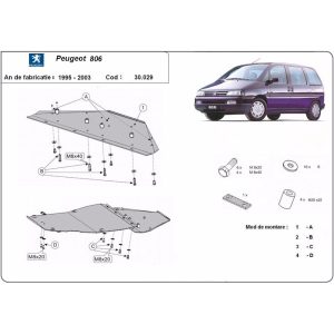 Steel Skid Plate Peugeot 806 1995-2003