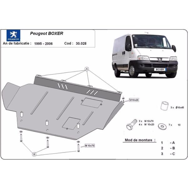 Steel Skid Plate Peugeot Boxer 1996-2006