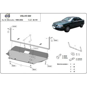 Steel Skid Plate Volvo S40 1995-2004