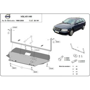 Steel Skid Plate Volvo V40 1995-2004