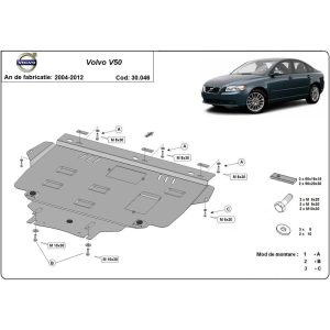 Steel Skid Plate Volvo V50 2004-2012