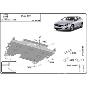 Steel Skid Plate Volvo V60 2010-2018