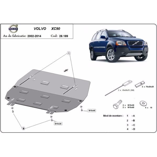 Steel Skid Plate Volvo XC90 2002-2014