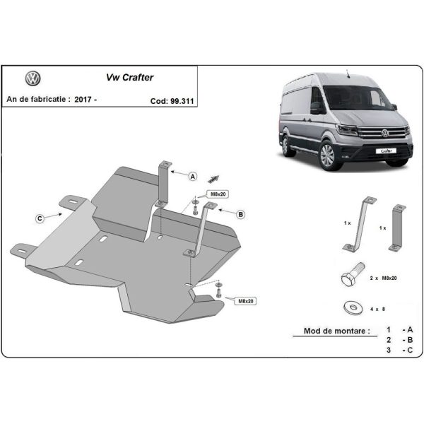 Steel-AdBlue-Tank-Plate-Volkswagen-Crafter-2017-2020