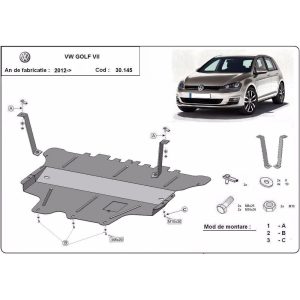 Steel Manual Gearbox Skid Plate Volkswagen Golf 7 2012-2020
