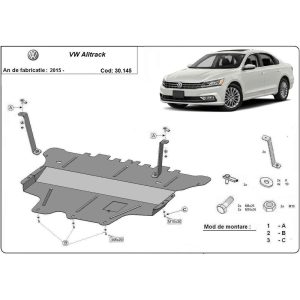 Steel Manual Gearbox Skid Plate Volkswagen Passat Alltrack 2015-2023