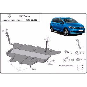 Steel Manual Gearbox Skid Plate Volkswagen Touran 2015-2023