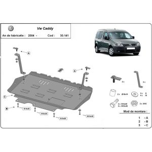 Steel Skid Plate Volkswagen Caddy 2003-2012