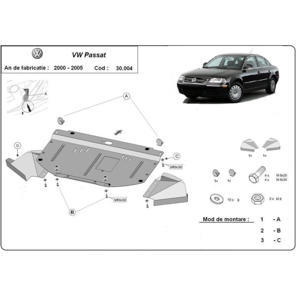 Steel Skid Plate Volkswagen Passat 2001-2005