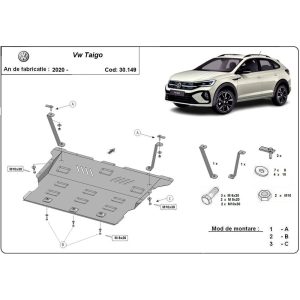 Steel Skid Plate Volkswagen Taigo 2020-2023