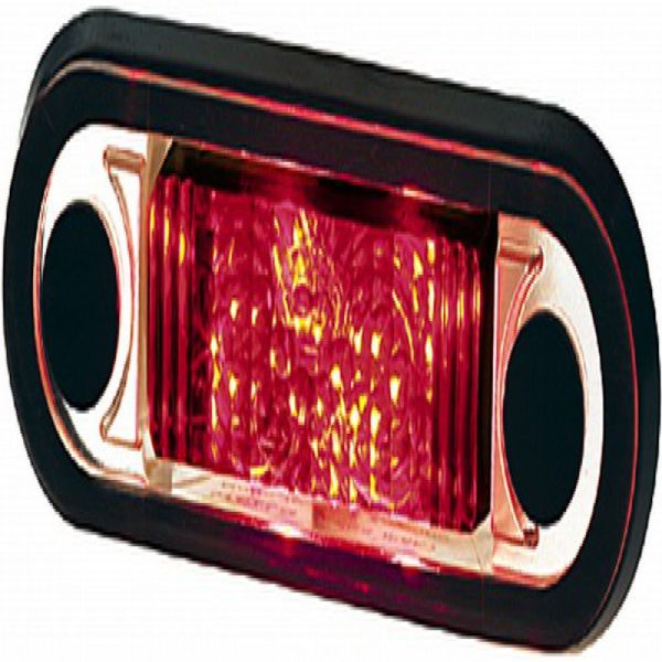 Hella Red Led, White Glass.,79x26mm Cable 0,5m