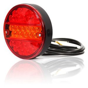 Tail Light 3 Function Led,red And Yellow Glass. 12-24v.