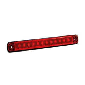 Pos. Light 6 Led Red With Reflex,12-24v E-approved
