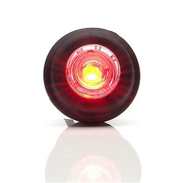 Pos. Light Red Led 12-24v.,fits 21mm Hole. E-approved.