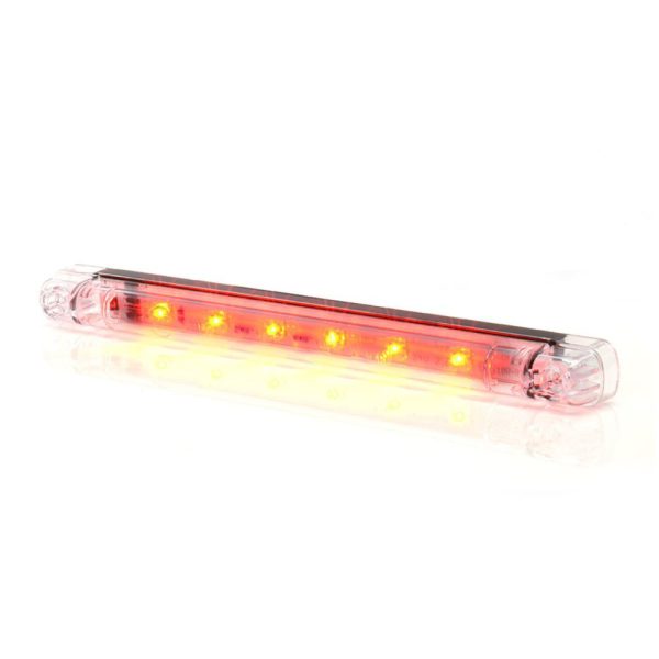 Fiberoptic Brake Lamp Clear Glass,12-24v. E-approved.