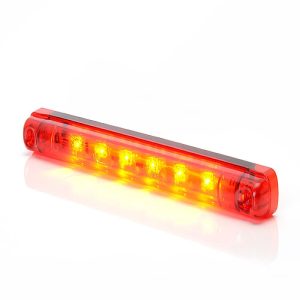 Fiberoptic Brake Lamp Red Glass,12-24v. E-approved. 5m Cable.