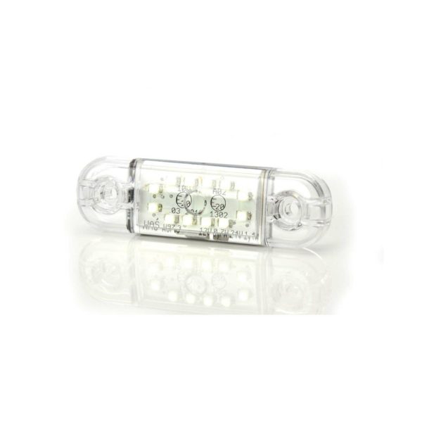 Pos. Light White Slim 12 Led,9-36v Ip68. E-approved.