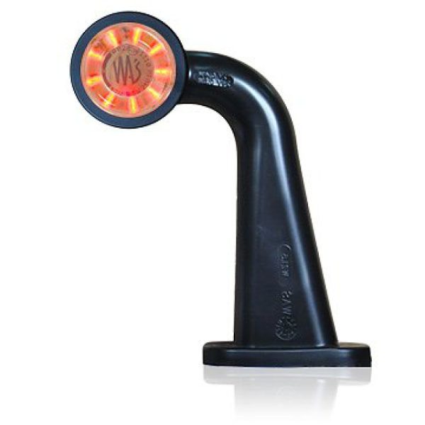 Rubber Arm White/red Led Right,clear Glass. E-approved 12-24v