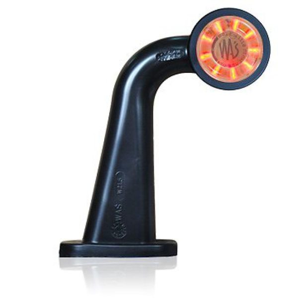 Rubber Arm White/red Led Left,clear Glass. E-approved 12-24v