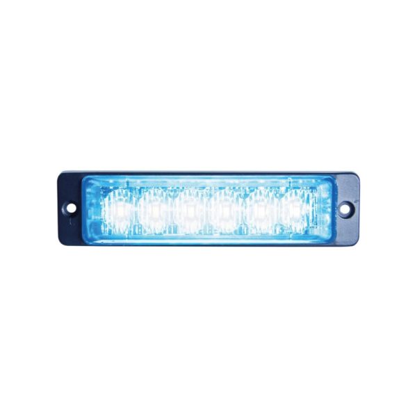 Strobe Light Slim Blue12-24v 6ledx3w Ip68,ece/r65 Class 2 Approved Blue