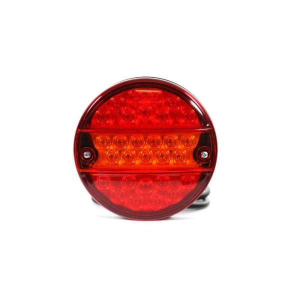 Tail Light 3 Function Led,red And Yellow Glass. 12-24v.