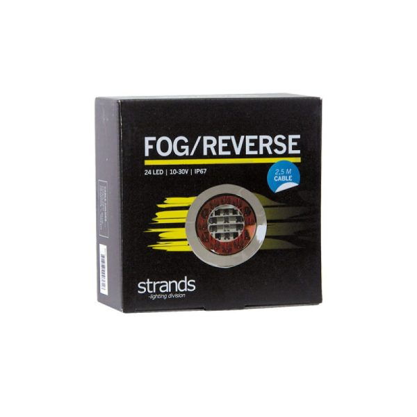 Tail Lamp Fog/reverse,24led 10-30v. 2,5m Cable.