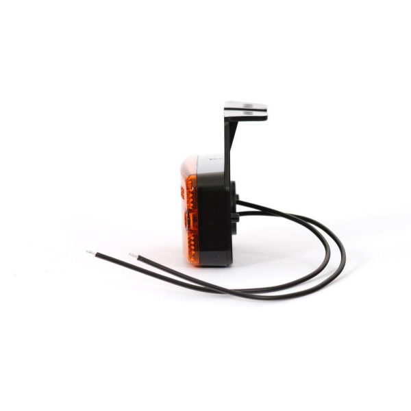 Side Mark. Led 111x50mm Orange,12-24v. 5m Cable, E-approved.