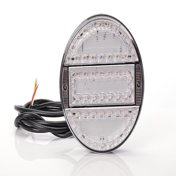 Round Led 3 Function 12-24v,142mm Diameter Clear Lens