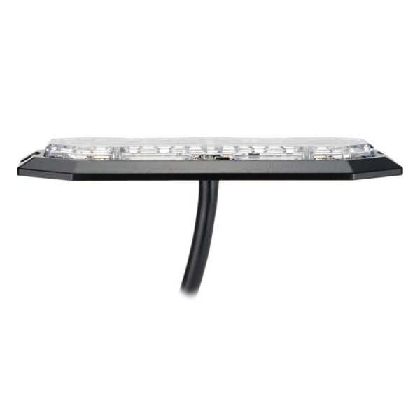 Lighthead 12 Led, 12-24v Dc, 20w,amber & White Led, Clear Lens