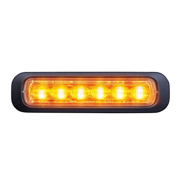 Dark Knight Strobe Light Amber 6 Led Clear Lens